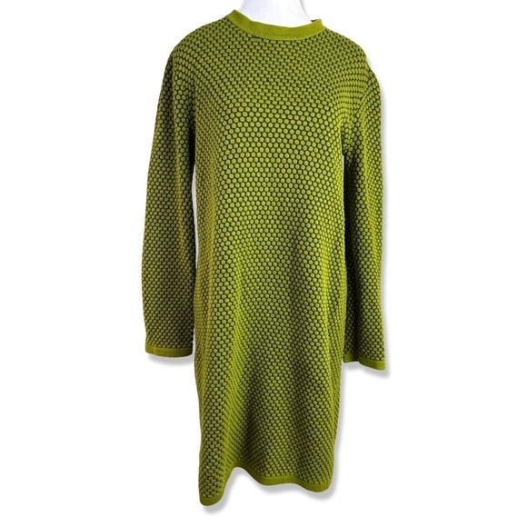 COS Textured Raised Knit Honeycomb Pull Over Relaxed Sweater Dress Tunic L - Picture 2 of 6
